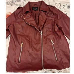 Burgundy / Maroon Leather Jacket